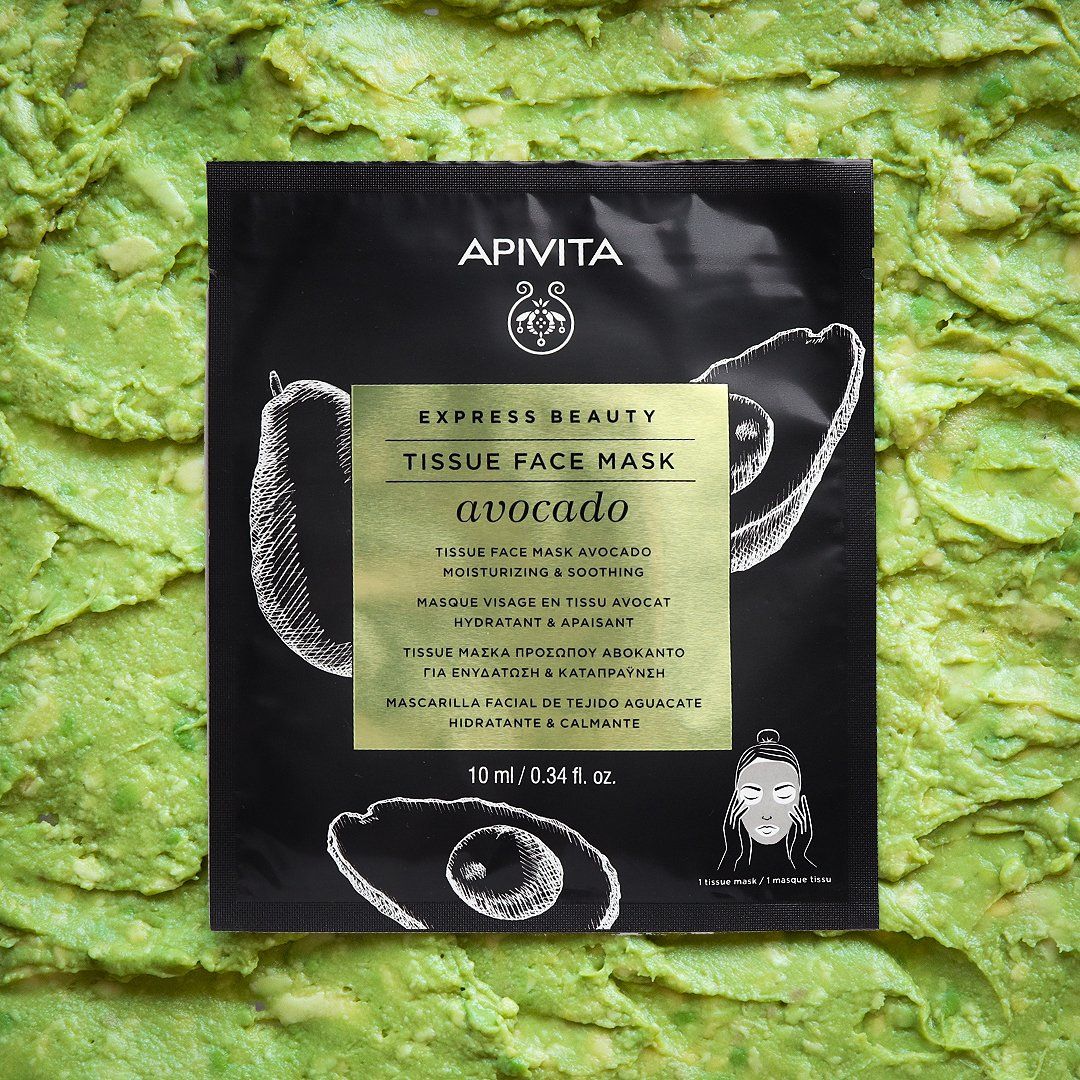 Apivita Tissue Face Mask- Avocado Moisturizing & Soothing 10ml Apivita Tissue Face Mask- Avocado Moisturizing & Soothing 10ml