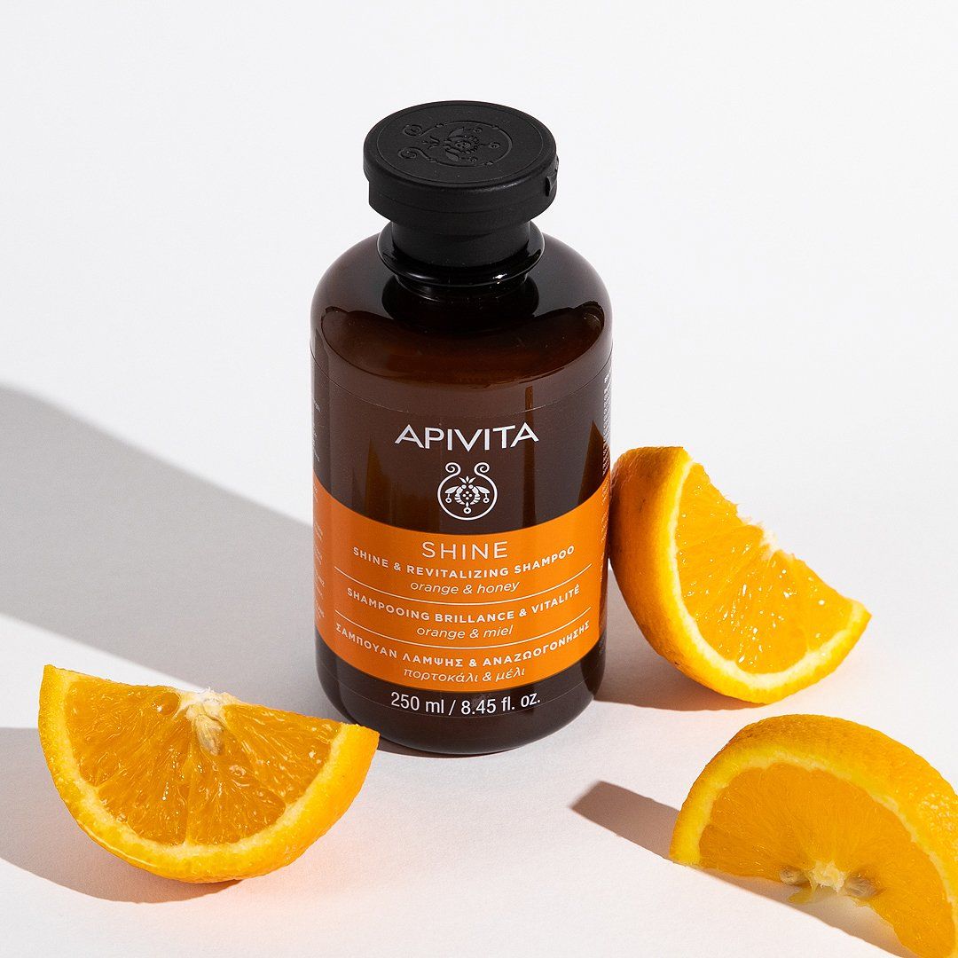 Apivita Shine & Revitalizing Shampoo With Orange & Honey 250ml